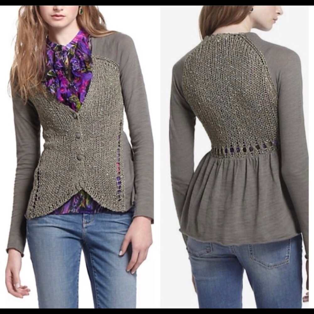 Anthropologie Vermeil Threads Cardigan Meadow Rue